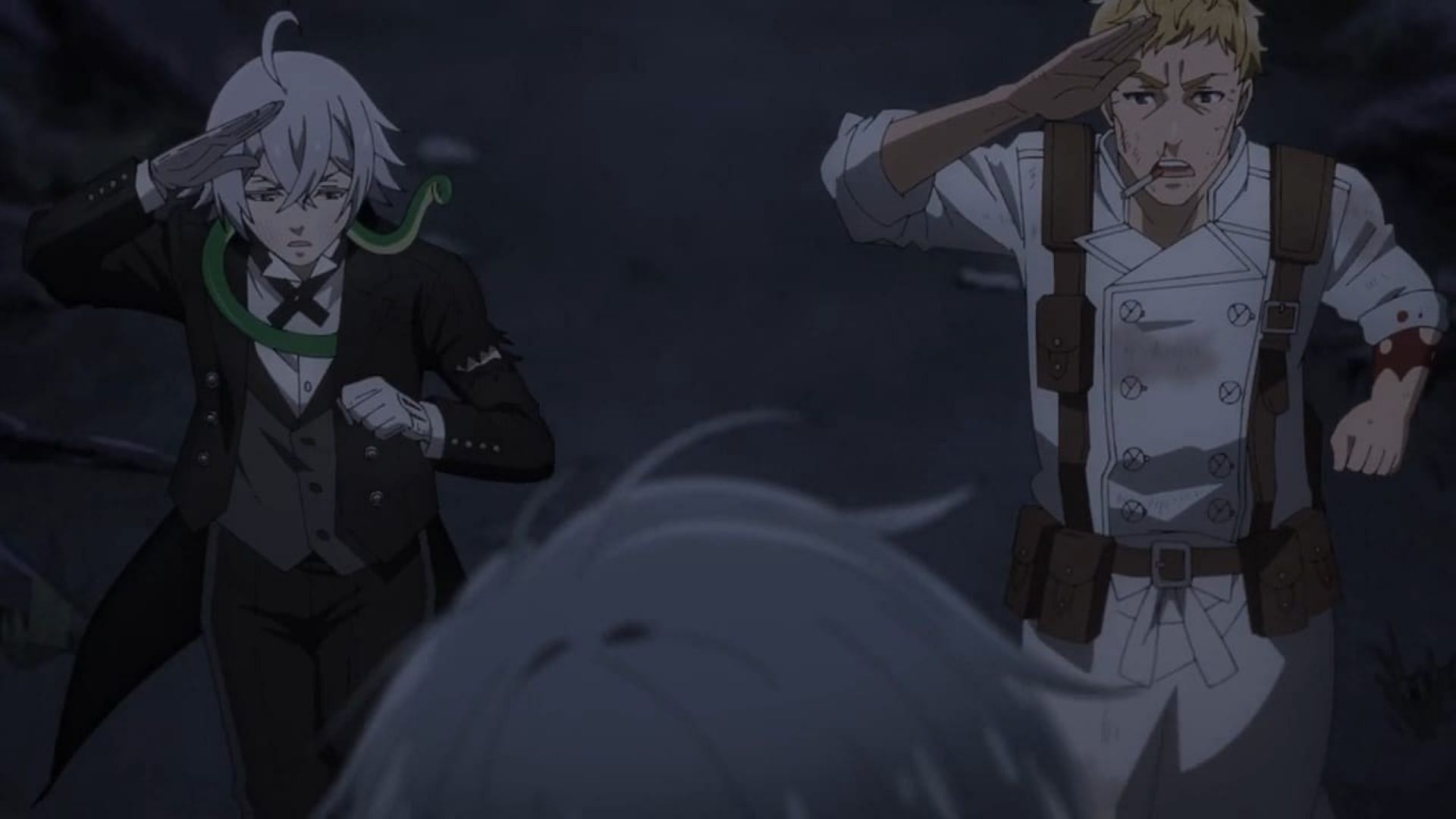 Snake and Baldroy in the episode (Image via CloverWorks)